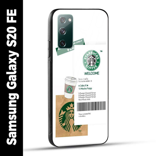 Samsung Galaxy S20 FE / Samsung Galaxy S20 FE 5G Back Cover Starbucks Coffee Welcome Printed Glass Case