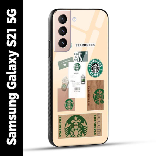 Samsung Galaxy S21 5G Back Cover Starbucks Coffee Printed Glass Case