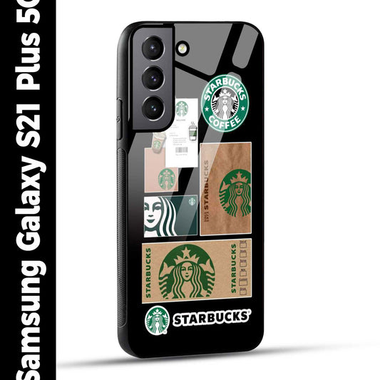 Samsung Galaxy S21 Plus 5G Back Cover Starbucks Filter Coffee Printed Glass Case