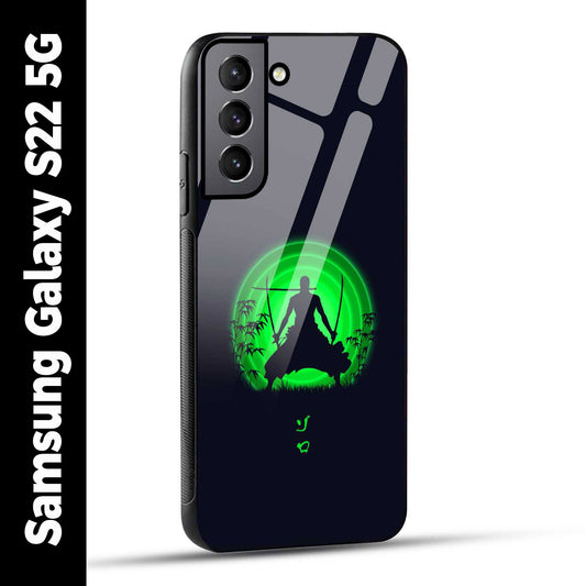 Samsung Galaxy S22 5G Back Cover Zoro Printed Glass Case