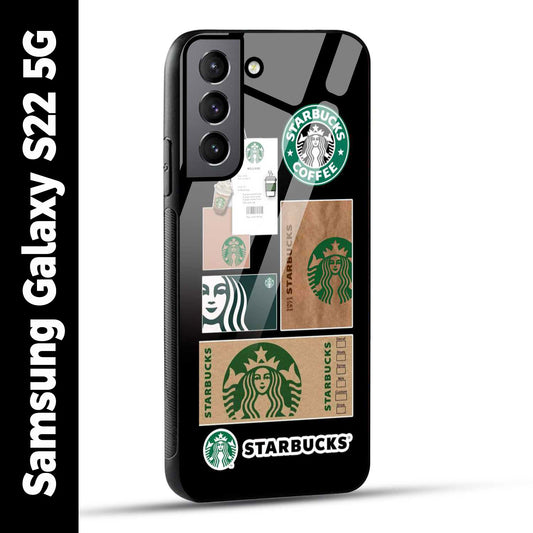 Samsung Galaxy S22 5G Back Cover Starbucks Filter Coffee Printed Glass Case