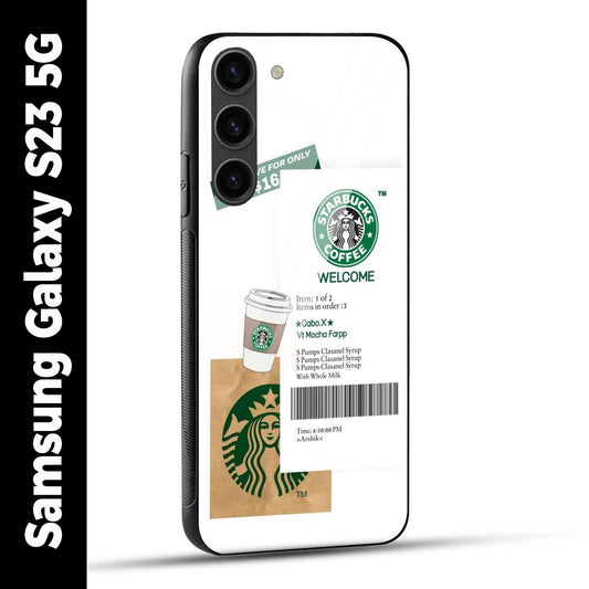 Samsung Galaxy S23 5G Back Cover Starbucks Coffee Welcome Printed Glass Case