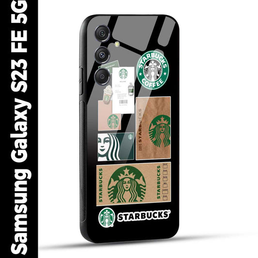 Samsung Galaxy S23 FE 5G Back Cover Starbucks Filter Coffee Printed Glass Case