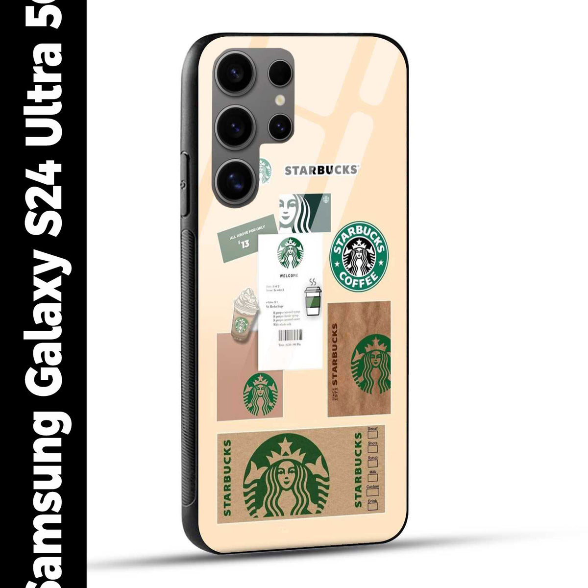 Samsung Galaxy S24 Ultra 5G Back Cover Starbucks Coffee Printed Glass Case