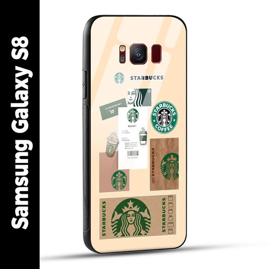 Samsung Galaxy S8 Back Cover Starbucks Coffee Printed Glass Case