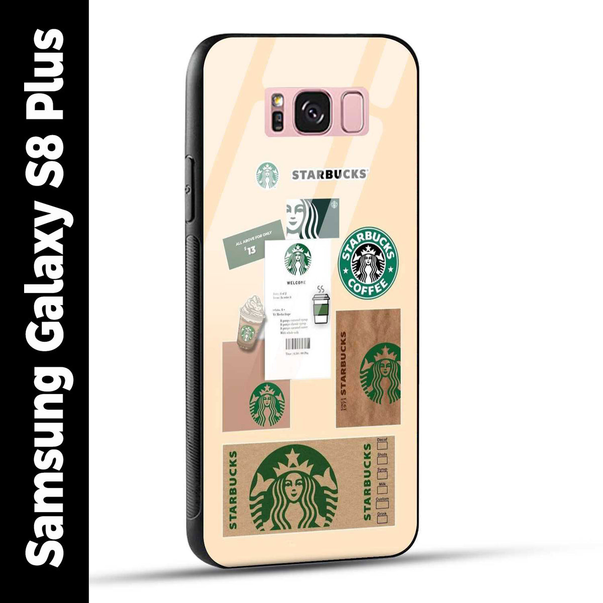 Samsung Galaxy S8 Plus Back Cover Starbucks Coffee Printed Glass Case