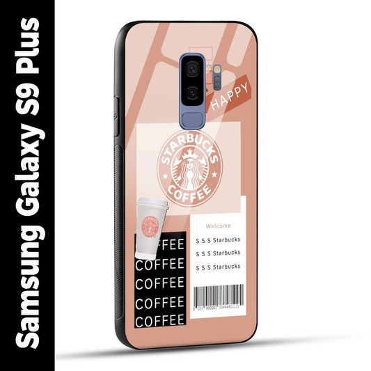 Samsung Galaxy S9 Plus Back Cover Starbucks Coffee Happy Printed Glass Case