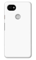 Google Pixel 2 XL Back Cover Plain White Printed Hard Case