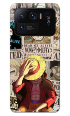 Mi 11 Ultra 5G Back Cover Anime One Piece Wanted Luffy Printed Hard Case