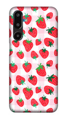 Samsung M16 5G Back Cover | Premium F16 5G Samsung Cover for Ultimate Protection | Galaxy M16 Back Cover |Doodle Of Strawberries Printed Hard Case