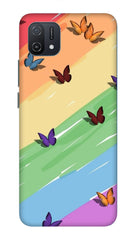 Oppo A16K / Oppo A16e Back Cover Butterfly Color Pattern Printed Hard Case