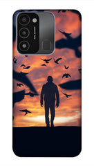 Tecno Spark 8c Back Cover Alone Man Walking Printed Hard Case