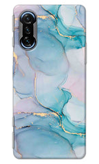POCO F3 GT Back Cover Blue Marble Printed Hard Case