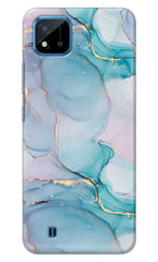 Realme C20 / Realme C11 2021 Back Cover Blue Marble Printed Hard Case