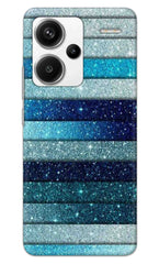 Redmi Note 13 Pro Plus Back Cover | Durable Redmi Note 13 Pro Plus Cover | Protective Redmi Note 13 Pro Plus 5G Back Cover | Blue Glitter Printed