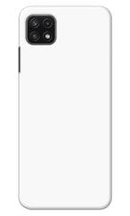 Samsung Galaxy A22 5G / Samsung Galaxy F42 5G Back Cover Plain White Printed Hard Case