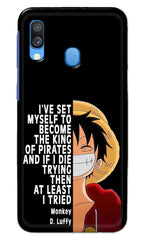 Samsung Galaxy A40 Back Cover Anime One Piece Monkey D. Luffy Printed Hard Case