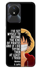 VIVO Y02 / VIVO Y02T Back Cover Anime One Piece Monkey D. Luffy Printed Hard Case