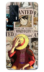 iQOO 7 5G Back Cover Anime One Piece Wanted Luffy Printed Hard Case