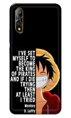 Vivo S1 / Vivo Z1X Back Cover Anime One Piece Monkey D. Luffy Printed Hard Case