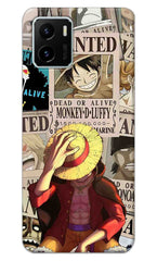 VIVO Y15s / VIVO Y15c / VIVO Y01 Back Cover Anime One Piece Wanted Luffy Printed Hard Case