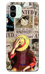 Redmi A1 2022 / REDMI A2 Back Cover Anime One Piece Wanted Luffy Printed Hard Case