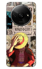 XIAOMI REDMI A3 2024 / POCO C61 / XIAOMI REDMI A3X Back Cover Anime One Piece Wanted Luffy Printed Hard Case