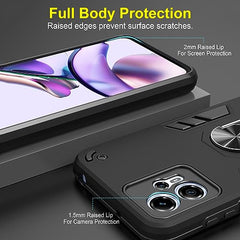 Moto G13 Cover - Premium Motorola G13 Back Cover, Sleek and Protective Moto G13 Backcover, Stylish Motorola G13 Back Cover 360 Degree Full Protection with Ring Holder Kickstand