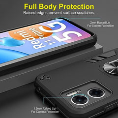 Redmi 11 Prime 5G Cover | Premium Redmi 11 Prime 5+G Back Cover | Stylish Redmi 11 Prime 5G Back Cover | 360 Degree Full Protection with Ring Holder Kickstand