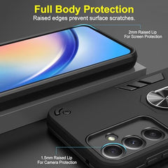 Samsung A35 5G Back Cover | Durable and Stylish Samsung A35 5+G Back Cover | Perfect Fit Samsung A35 5G Cover | 360 Degree Full Protection with Ring Holder Kickstand