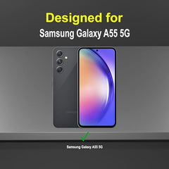 Samsung A55 Back Cover, A55 Samsung Mobile 5G Back Cover, Samsung A55 5G Back Cover 360 Degree Full Protection with Ring Holder Kickstand