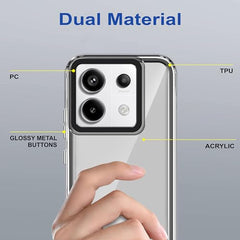 Redmi Note 13 Pro 5G Back Cover | Poco X6 5G Back Cover | Redmi Note 13 Pro Cover, Protection for Redmi Note 13 Pro Back Cover and Poco X6 Back Cover Transperent Back cover