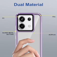 Redmi Note 13 Pro 5G Back Cover | Poco X6 5G Back Cover | Redmi Note 13 Pro Cover, Protection for Redmi Note 13 Pro Back Cover and Poco X6 Back Cover Transperent Back cover