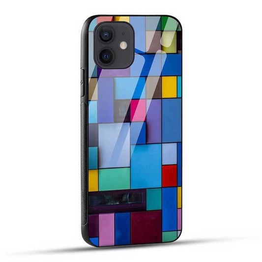 Colorful Cubes Glass Case