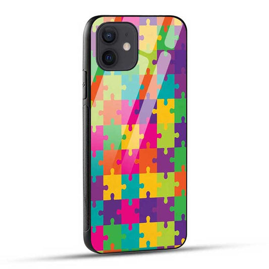 Colorful Puzzle Glass Case