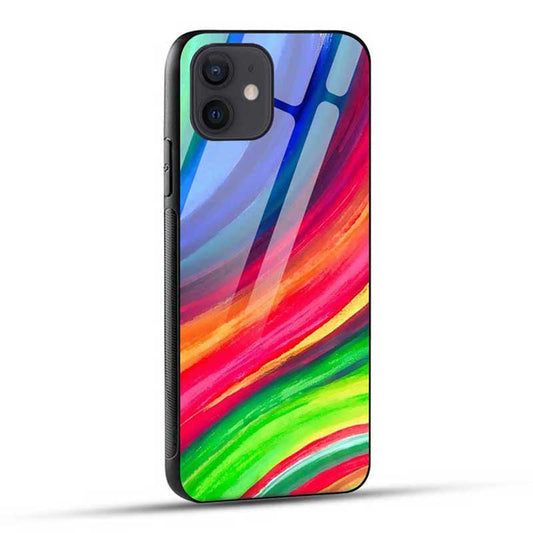 Colourful Texture Rainbow Glass Case