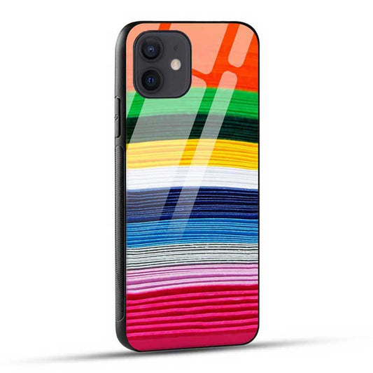 Colourful Texture Stripes Glass Case