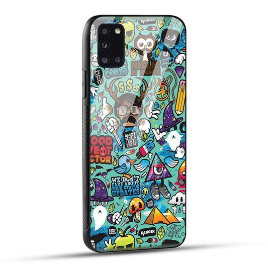 Samsung Galaxy A31 Back Cover Cool Graffiti Glass Case