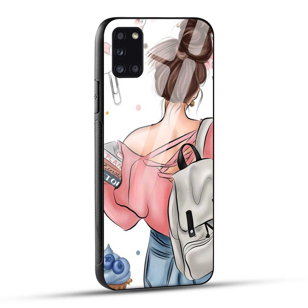 Samsung Galaxy A31 Back Cover Padhaku Girl Printed Glass Case