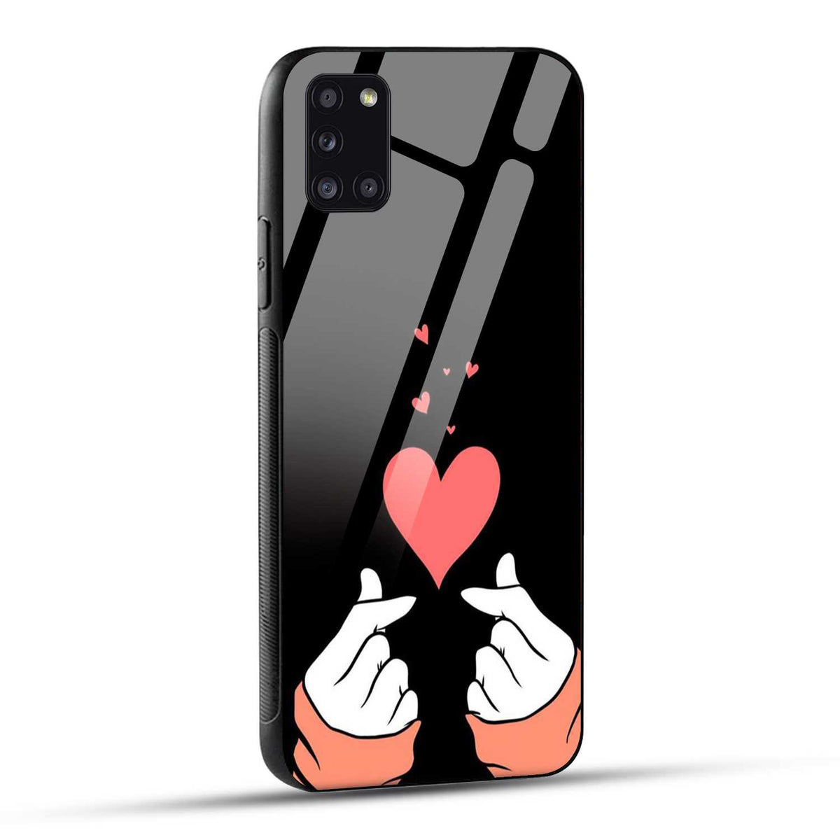 Samsung Galaxy A31 Back Cover Love Expressing Printed Glass Case