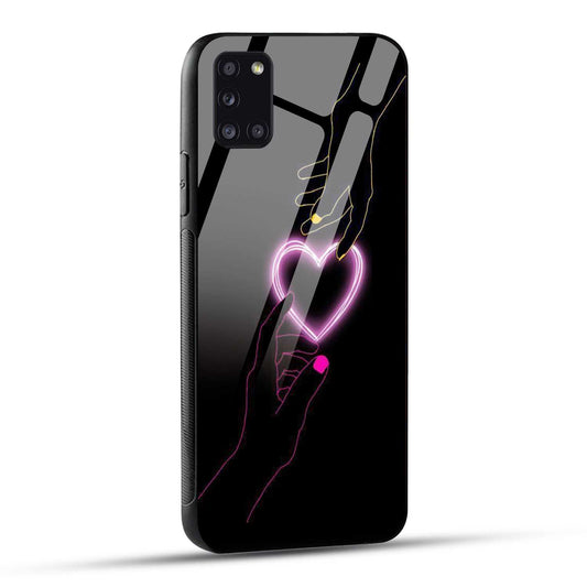 Samsung Galaxy A31 Back Cover Love Forever Heart Printed Glass Case