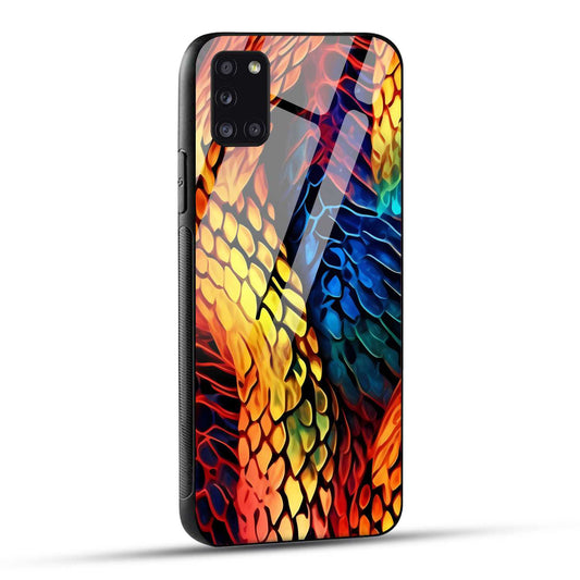 Samsung Galaxy A31 Back Cover Colorburst Jungle Rainbow Animal Spots Printed Glass Case