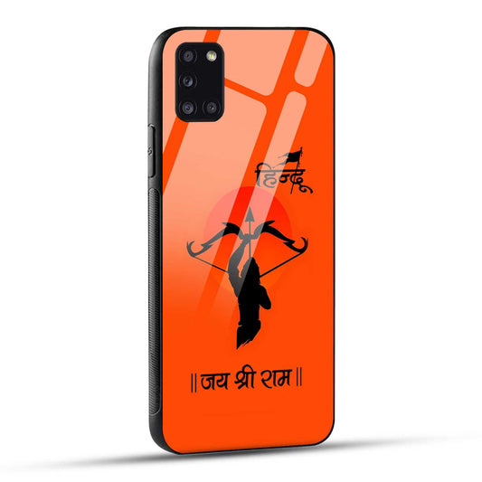 Samsung Galaxy A31 Back Cover Jai Shree Ram Printed Glass Case