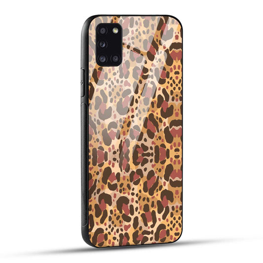 Samsung Galaxy A31 Back Cover Unique Brown Texture Printed Glass Case