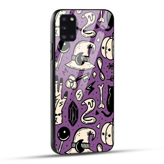 Samsung Galaxy A31 Back Cover Aethetic Texture Printed Glass Case