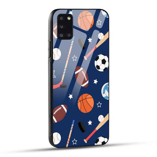 Samsung Galaxy A31 Back Cover Every Sports Matter Printed Glass Case