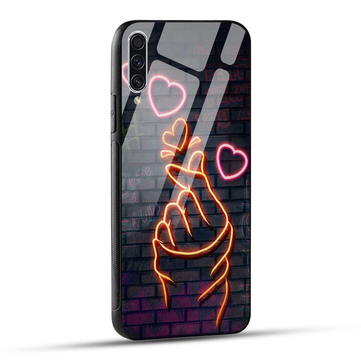 Samsung Galaxy A70 / Samsung Galaxy A70s Back Cover Swag Cute Hearts Printed Glass Case