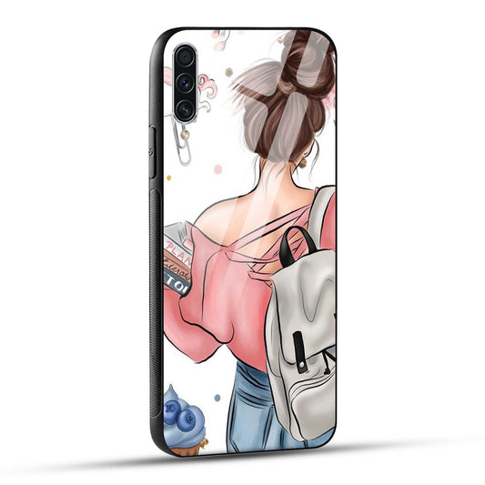 Samsung Galaxy A70 / Samsung Galaxy A70s Back Cover Padhaku Girl Printed Glass Case