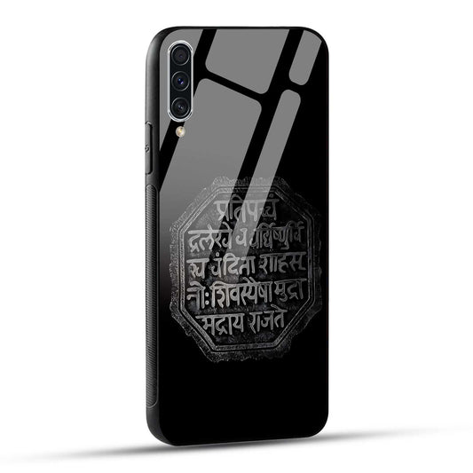 Samsung Galaxy A70 / Samsung Galaxy A70s Back Cover Shivkalin Rajmudra Printed Glass Case