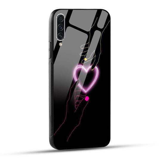 Samsung Galaxy A70 / Samsung Galaxy A70s Back Cover Love Forever Heart Printed Glass Case